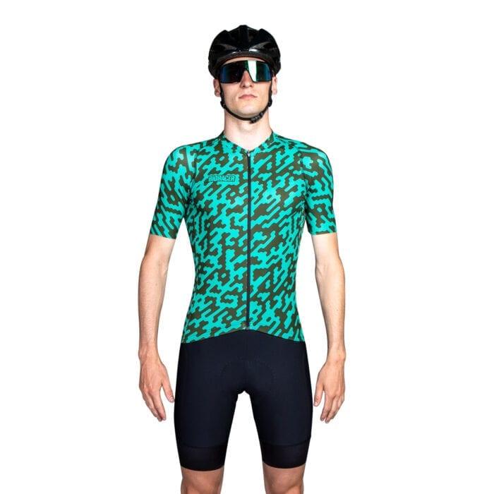 Bioracer Spitfire Noise Mens Cycling Jersey (Green) | Cycling Gears Hub