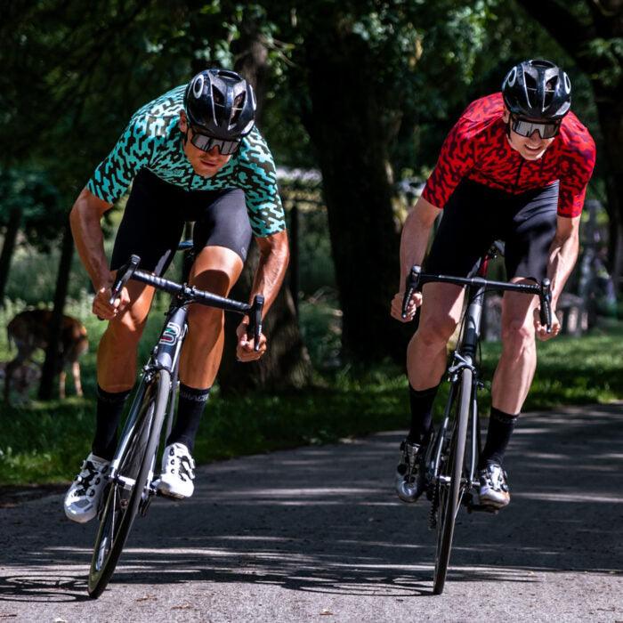Bioracer Spitfire Noise Mens Cycling Jersey (Green) | Cycling Gears Hub