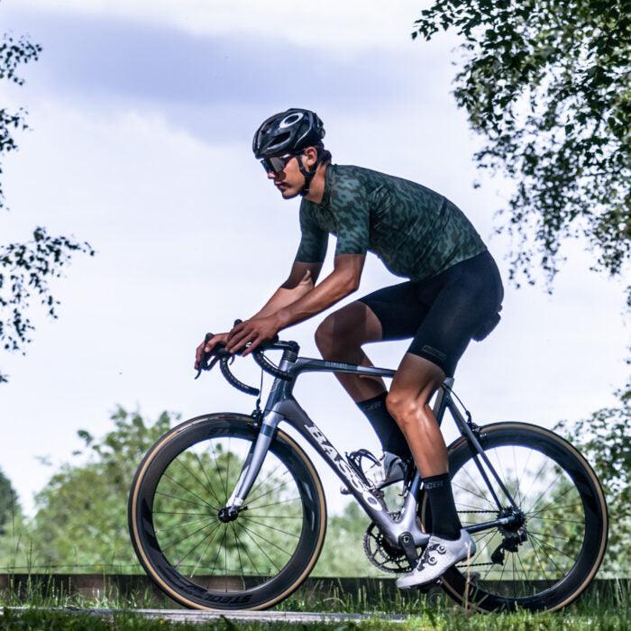 Bioracer Spitfire Noise Mens Cycling Jersey (Olive) | Cycling Gears Hub