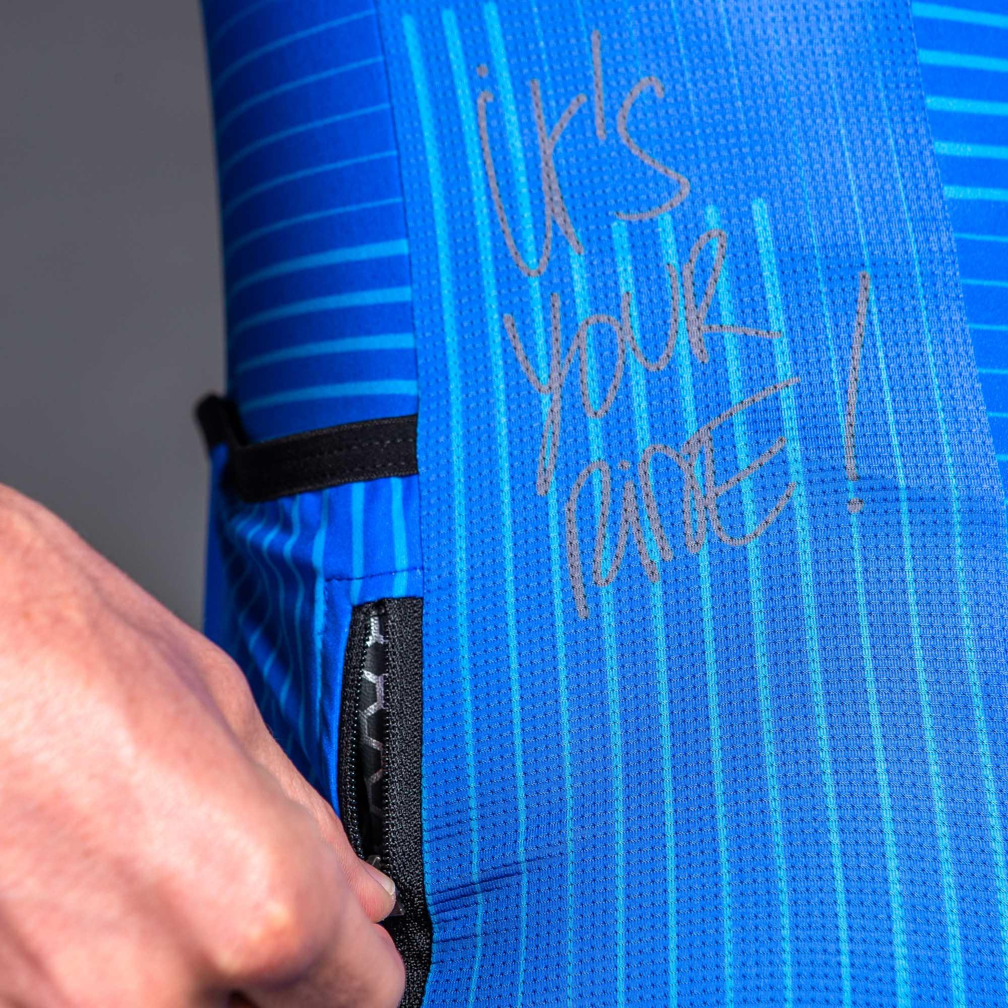 Bioracer Spitfire Warp Mens Cycling Jersey (Blue) | Cycling Gears Hub - Cycling Gears Hub