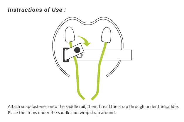 Birzman Anti Slip Bundle Strap with Snap Fastener | Cycling Gears Hub - Cycling Gears Hub