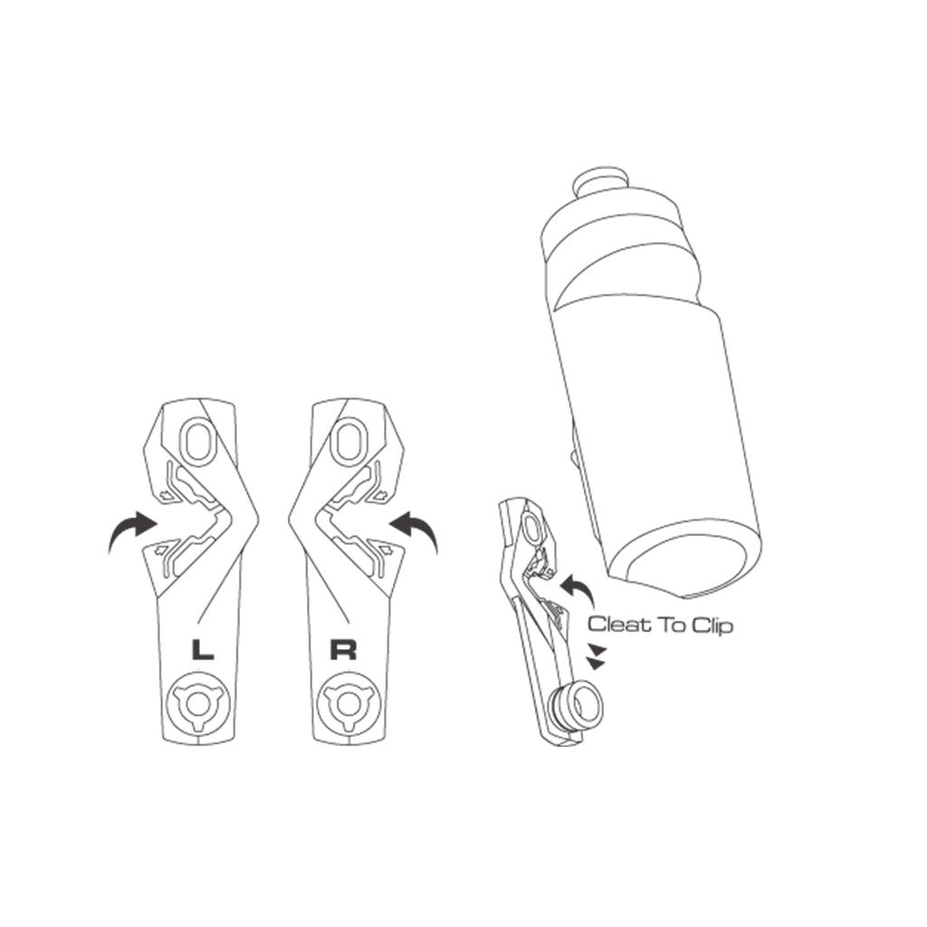 Birzman Bottle Cleat With Bolts (Black) | Cycling Gears Hub - Cycling Gears Hub