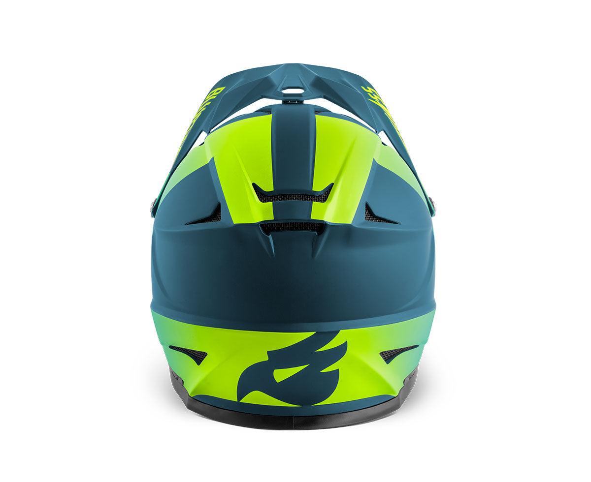 Bluegrass Intox MTB Cycling Helmet (Petrol Blue/Fluo Yellow/Matt) | Cycling Gears Hub