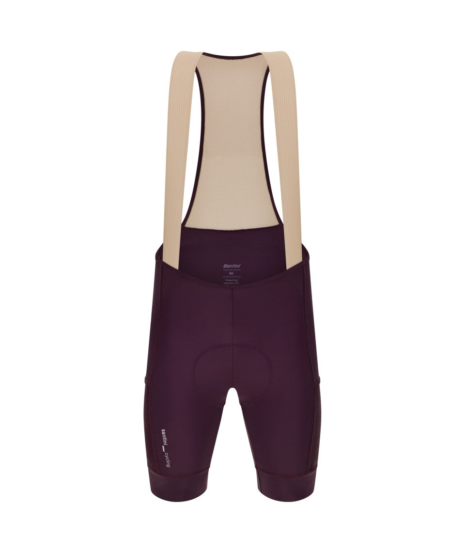 Santini Cargo Men's Cycling Bibshorts (Burgundy) | Cycling Gears Hub