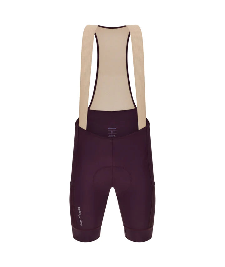 SANTINI CARGO BIBSHORTS-BURGUNDY SIZE-XL