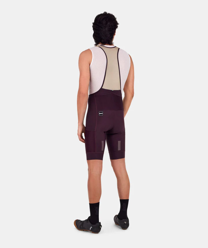 SANTINI CARGO BIBSHORTS-BURGUNDY SIZE-XL
