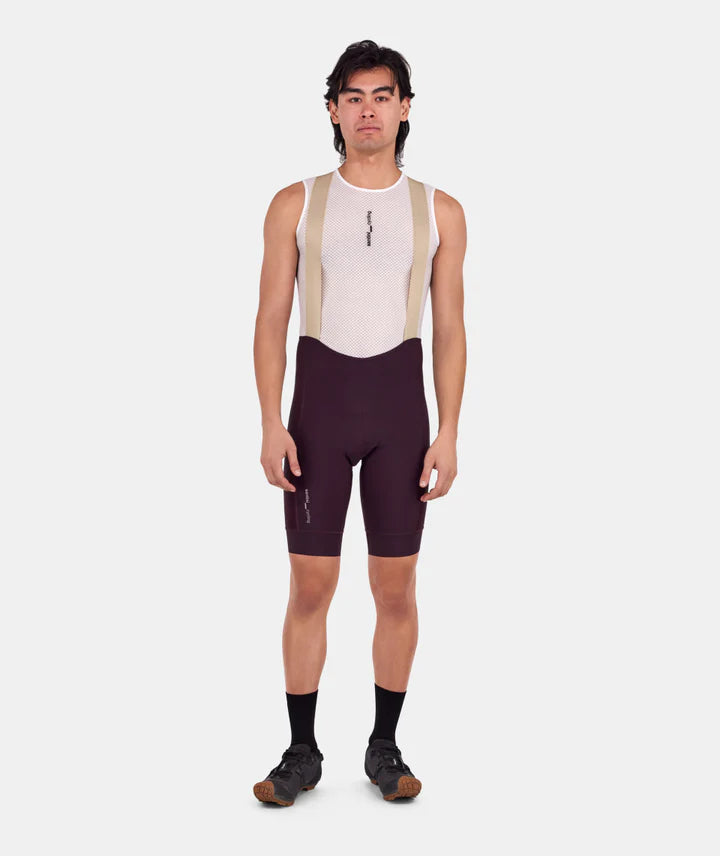 SANTINI CARGO BIBSHORTS-BURGUNDY SIZE-XL