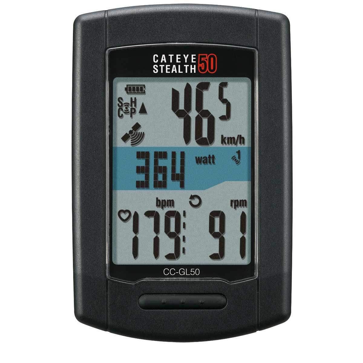 Cateye Stealth 50 CC-GL50 Wireless Cyclocomputer | Cycling Gears Hub