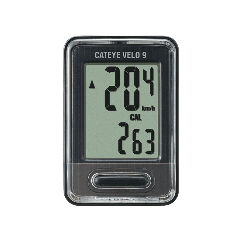 Cateye Velo 9 Cyclocomputer (Black) | Cycling Gears Hub - Cycling Gears Hub