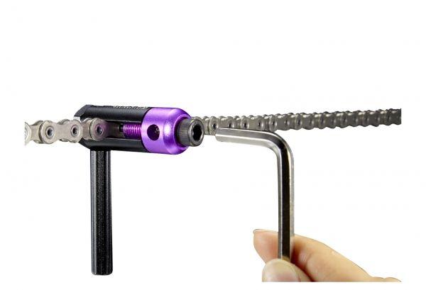 Clever Standard Chain Barrel AL W/ Valve Core Remover Handle (Purple) | Cycling Gears Hub - Cycling Gears Hub