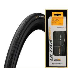 Continental Ultra Sport III 700c Wired Tire – Black | PureGrip Compound, 180 TPI, Road Bike Clincher - Cycling Gears Hub