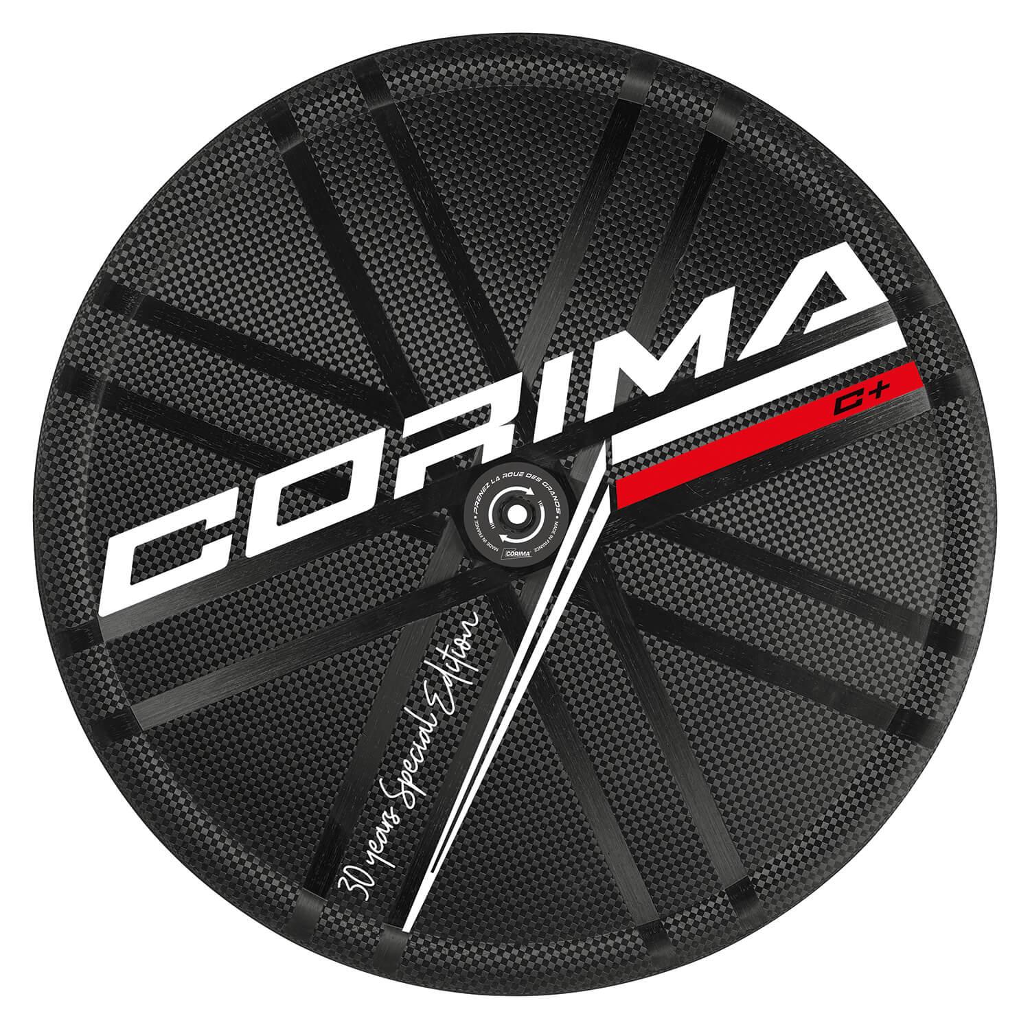 Corima Disc C+ WS Carbon Disc Brake Wheel - Shimano/Sram (Black/White Decals) | Cycling Gears Hub - Cycling Gears Hub