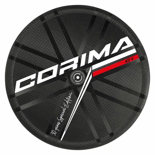 Corima WS TT C+ Tubeless Ready Carbon Rim Brake Wheel (Black with White Decals) | Cycling Gears Hub - Cycling Gears Hub