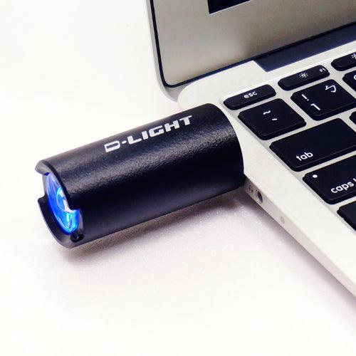 D - Light CG - 123P Rechargeable Front Light (Black) | Cycling Gears Hub - Cycling Gears Hub