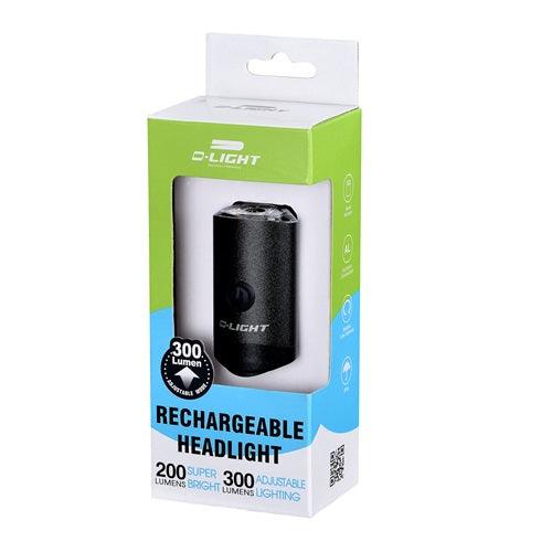D - Light CG - 127P Rechargeable Front Light | Cycling Gears Hub - Cycling Gears Hub