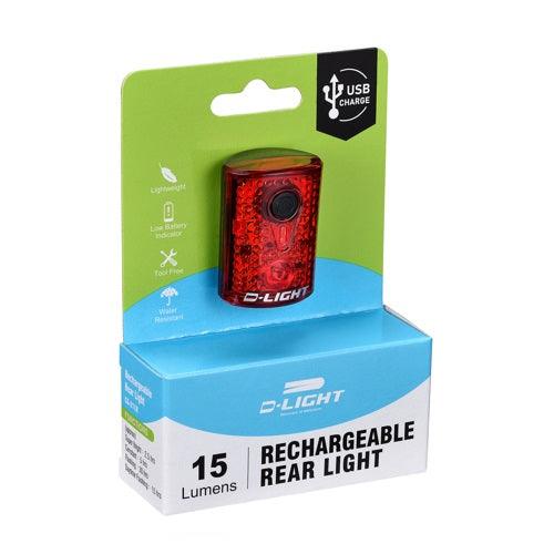 D - Light CG - 211R2 Reachargeable Rear Light | Cycling Gears Hub - Cycling Gears Hub
