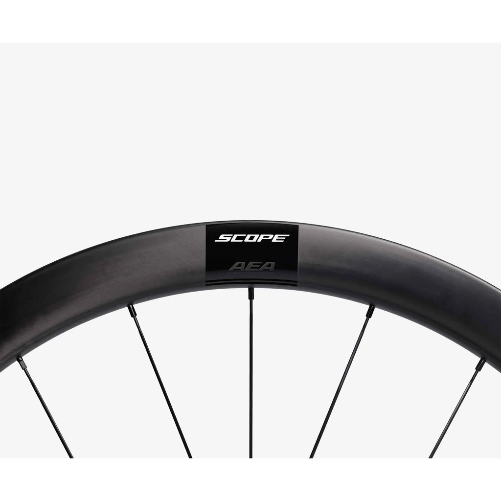 SCOPE WHEELSET DISCBRAKE R4 45MM DEEP 11SPEED SHIMANO BLACK DECALS