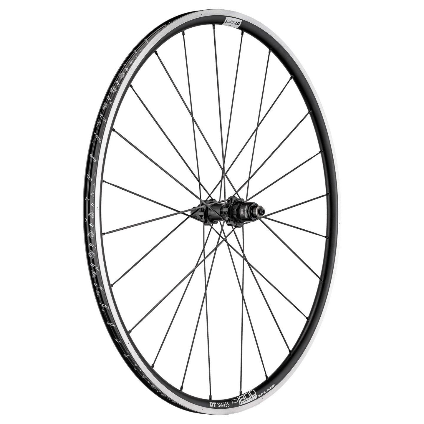 DT Swiss P 1800 Spline Aluminium Tubeless Rim Brake Wheel - Sram XDR (Black) | Cycling Gears Hub - Cycling Gears Hub