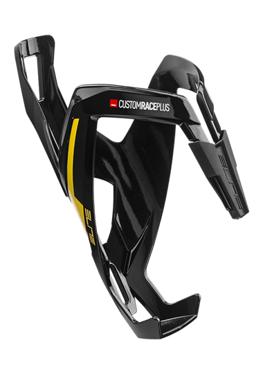 Elite Custom Race Plus Bottlecage (Glossy Yellow Graphic) | Cycling Gears Hub - Cycling Gears Hub