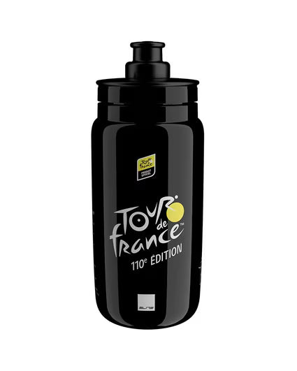 Elite Fly Tour De France Bottle - 2023 (Black Map) | Cycling Gears Hub - Cycling Gears Hub