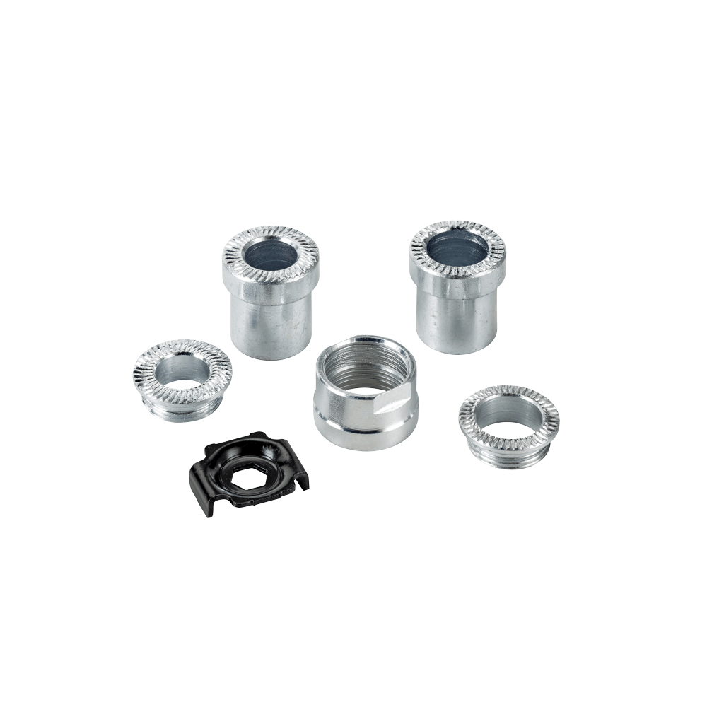Elite Knurled Thru Axle Adaptor (Silver) | Cycling Gears Hub - Cycling Gears Hub