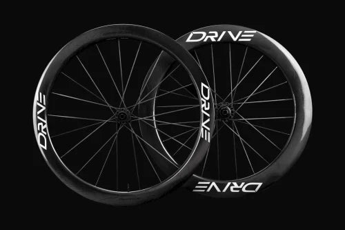Elite Wheels Drive 50/65D Carbon Tubeless Ready Disc Brake Wheels - Shimano/SRAM (Gloss Marbel Black) | Cycling Gears Hub - Cycling Gears Hub
