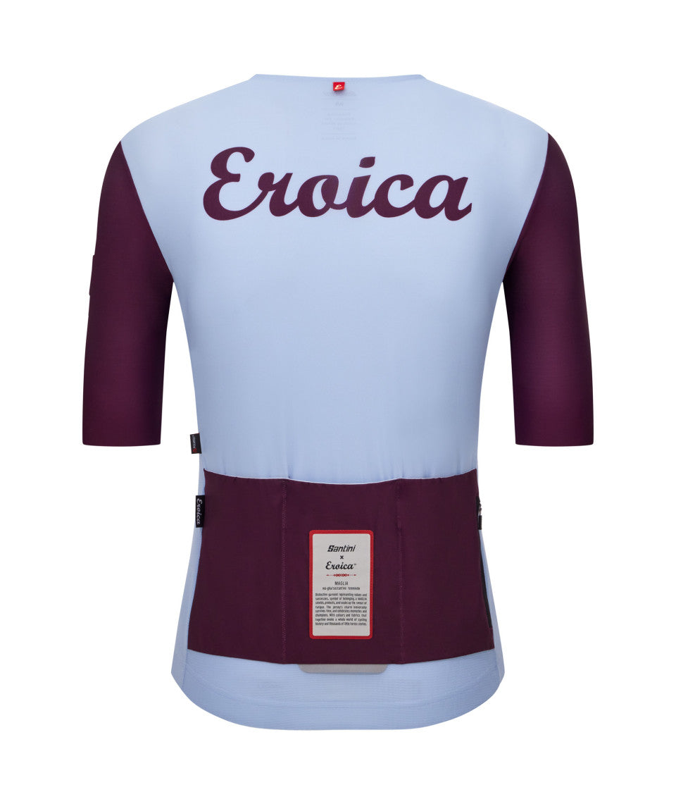 Santini Eroica Borgo Unisex Cycling Jersey (Blue) | Cycling Gears Hub