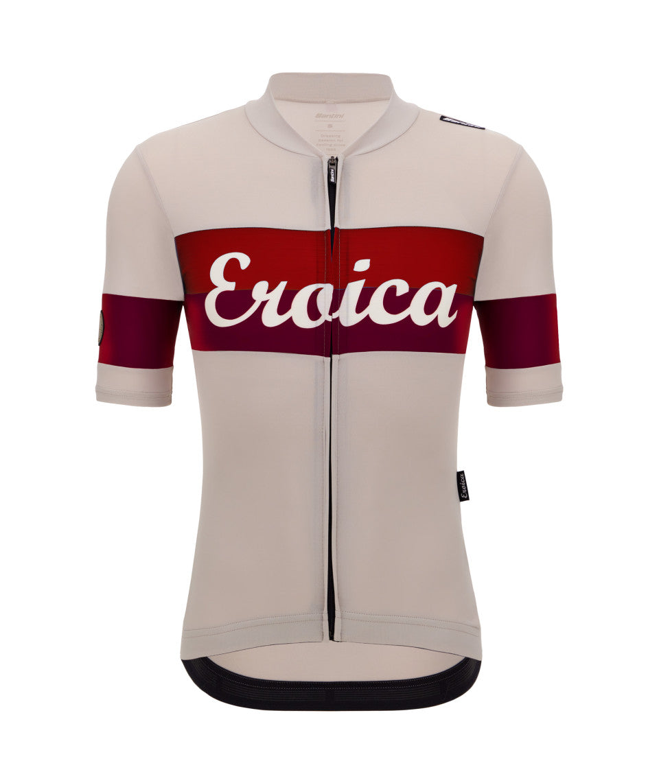 Santini Eroica Quiete Men's Cycling Jersey (Cappuccino) | Cycling Gears Hub