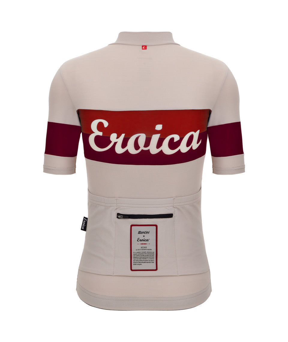 Santini Eroica Quiete Men's Cycling Jersey (Cappuccino) | Cycling Gears Hub