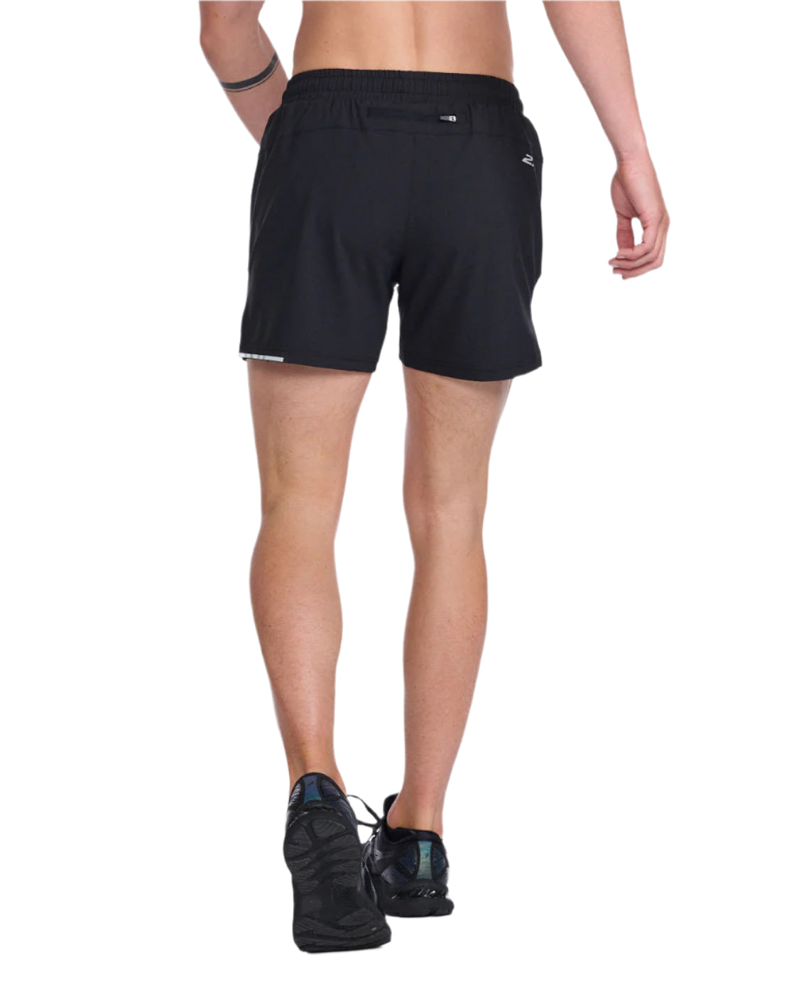 2XU MR6903B Aero 5 Inch Men's Running Shorts (Black/Silver Reflective) | Cycling Gears Hub