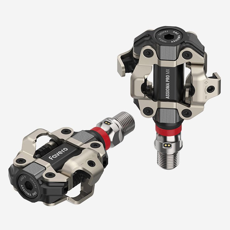 Favero Assioma PRO MX - 2 – Dual - Sided MTB Power Meter Pedals (SPD - Compatible) - Cycling Gears Hub