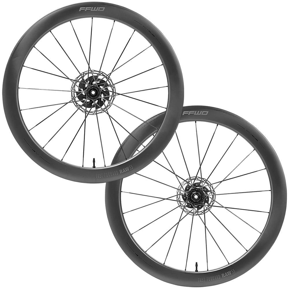 FFWD Raw 55 Carbon Tubeless Ready Disc Brake Wheel - Shimano (Matt Black) | Cycling Gears Hub - Cycling Gears Hub
