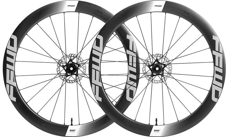 FFWD Ryot55 Carbon Tubeless Ready Disc Brake Wheel - Shimano/SRAM (White) | Cycling Gears Hub - Cycling Gears Hub