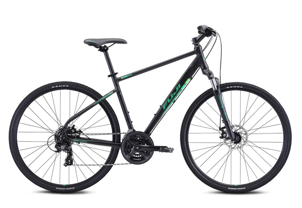Fuji Traverse 1.7 (Satin Black/Green) | Cycling Gears Hub - Cycling Gears Hub