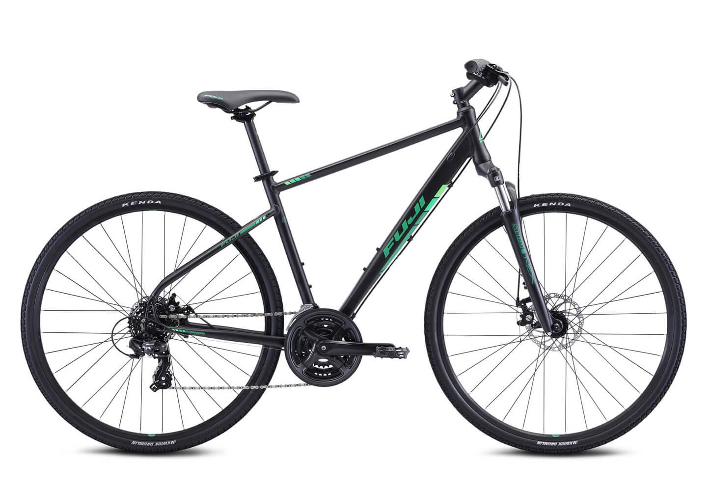 Fuji Traverse 1.7 (Satin Black/Green) | Cycling Gears Hub - Cycling Gears Hub