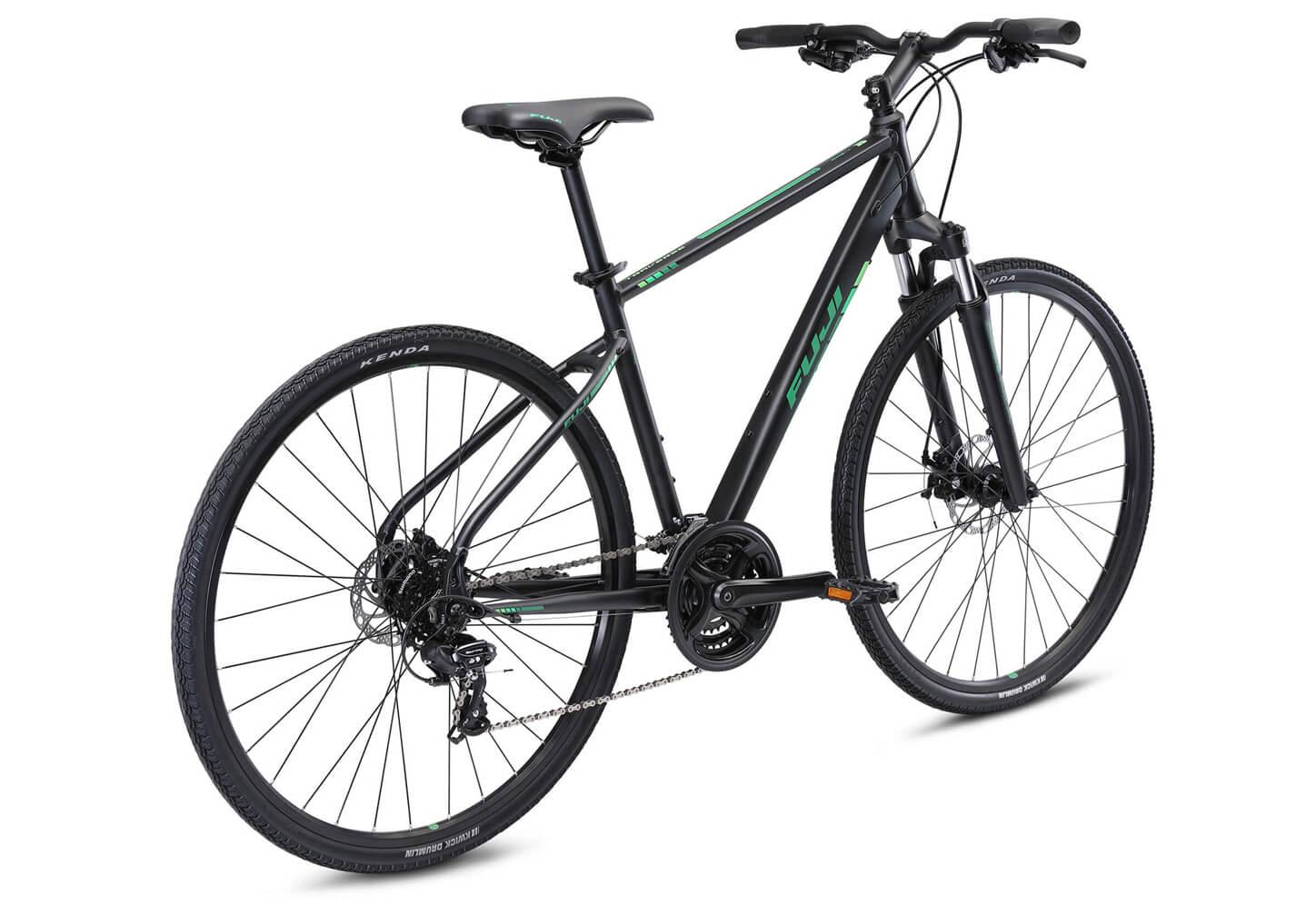 Fuji Traverse 1.7 (Satin Black/Green) | Cycling Gears Hub - Cycling Gears Hub