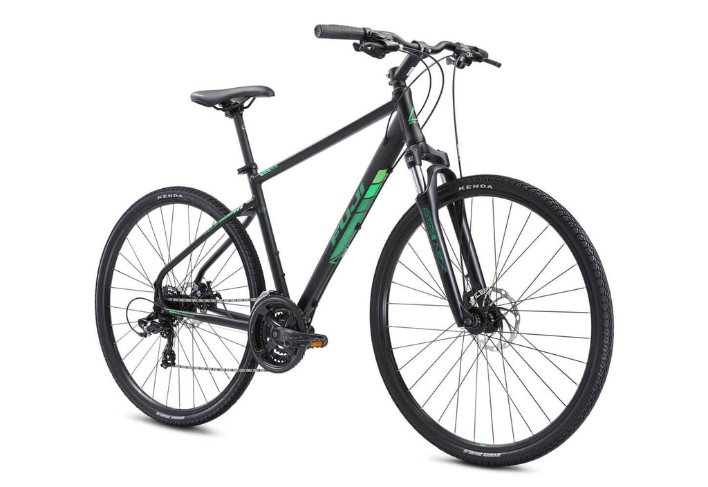 Fuji Traverse 1.7 (Satin Black/Green) | Cycling Gears Hub - Cycling Gears Hub