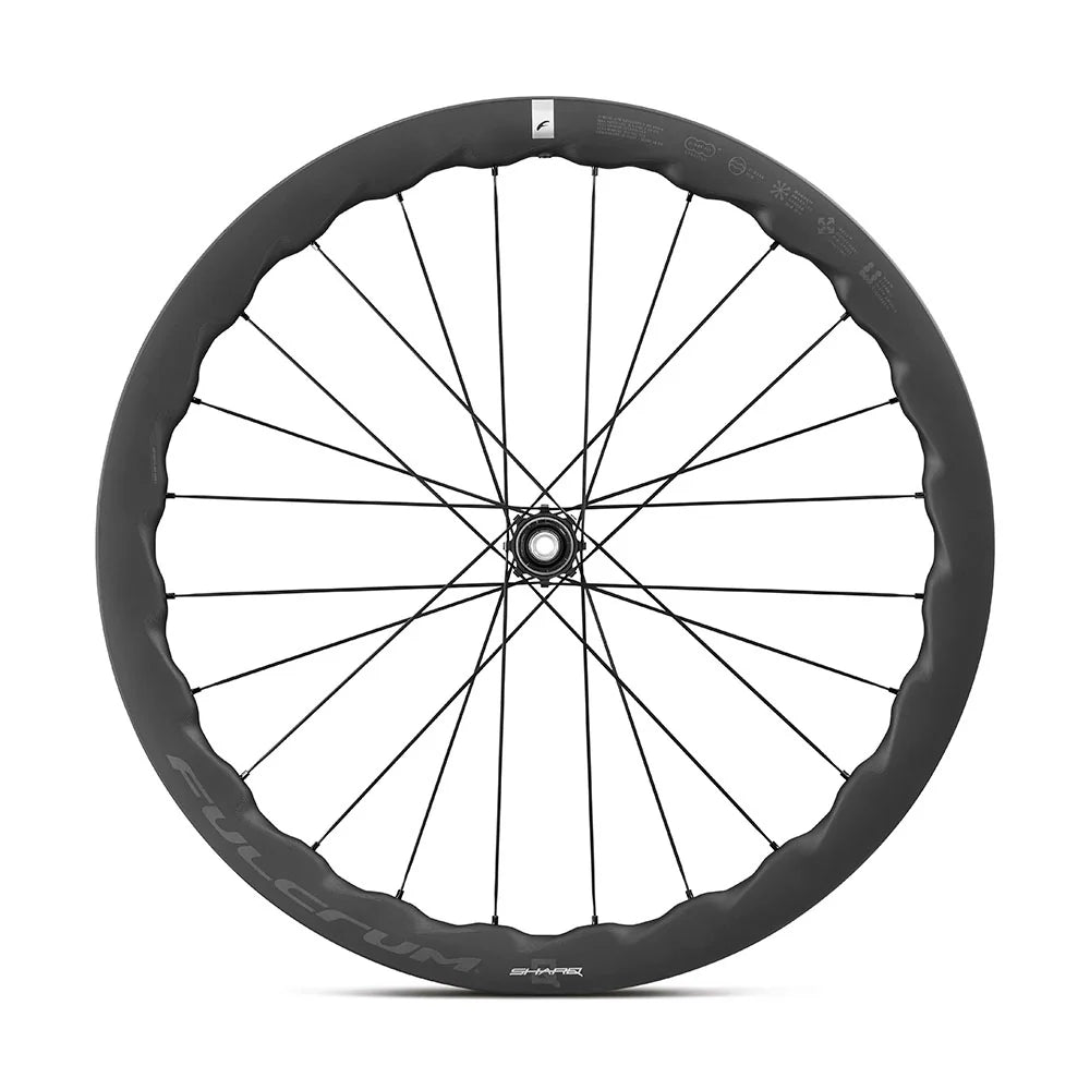 Fulcrum Sharq Carbon Disc Brake Wheelset – Tubeless - Ready, Aero 2 - Wave Design - Cycling Gears Hub