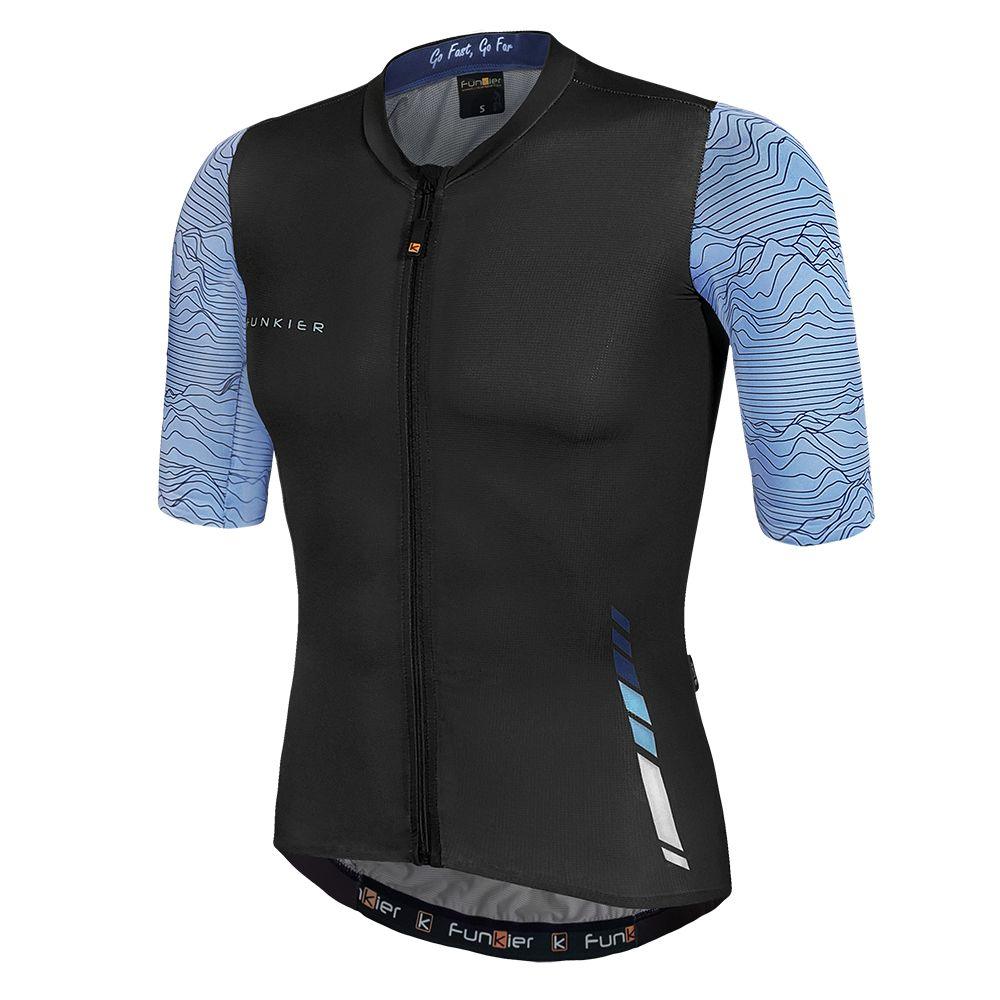 Funkier Mello Elite Mens Cycling Jersey (Blue/Black) | Cycling Gears Hub