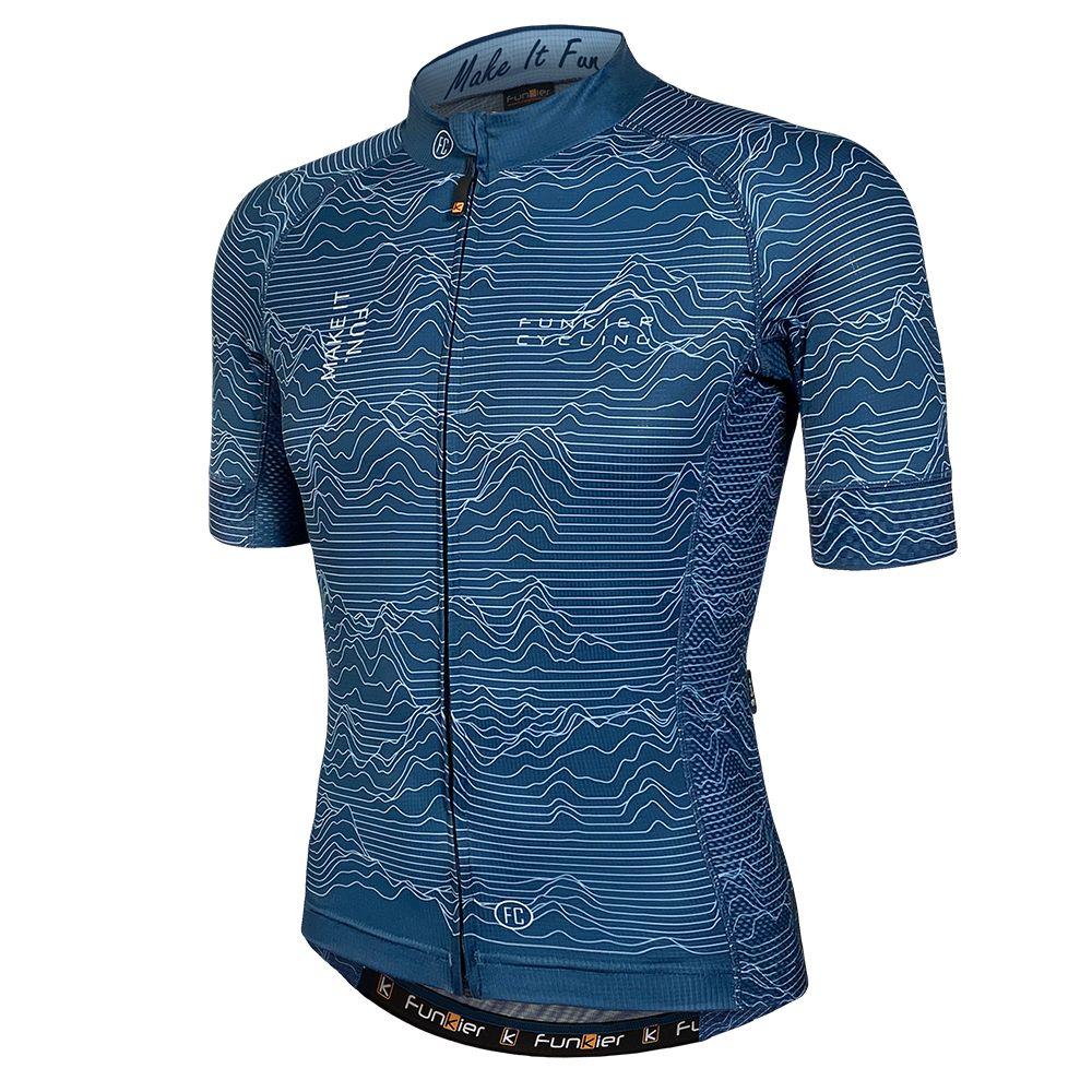 Funkier Rossini Pro Mens Cycling Jersey (Blue) | Cycling Gears Hub