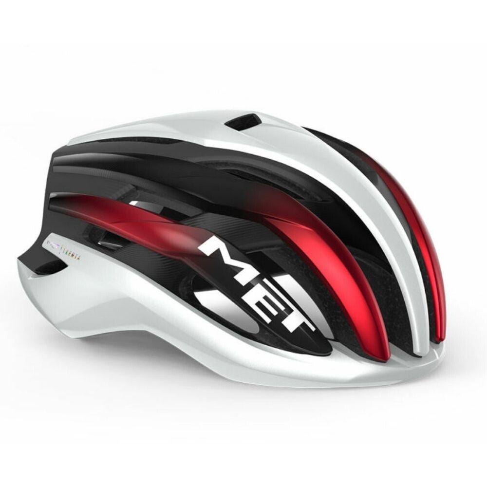 MET Trenta MIPS Road Cycling Helmet (White/Black/Red Metallic/Glosy) | Cycling Gears Hub