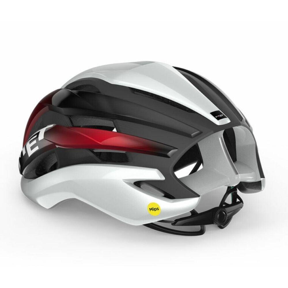 MET Trenta MIPS Road Cycling Helmet (White/Black/Red Metallic/Glosy) | Cycling Gears Hub