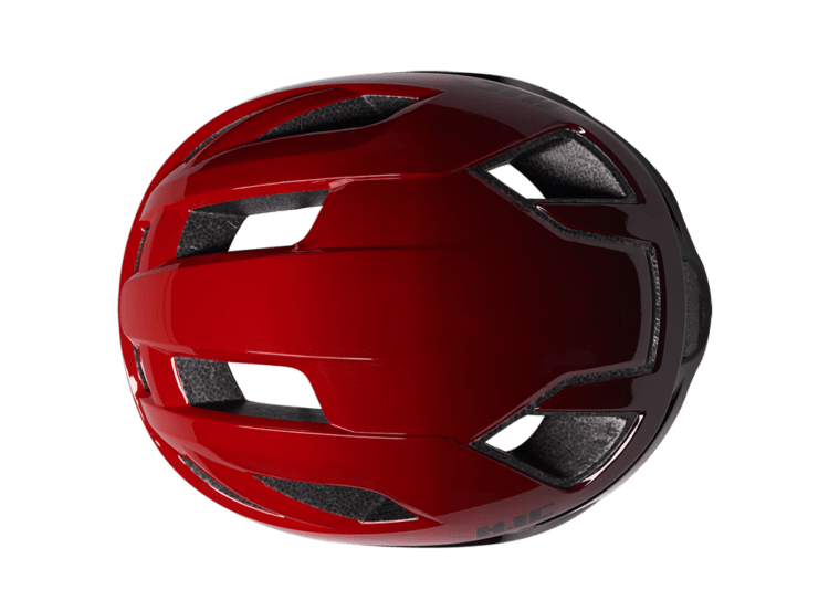 HJC Bellus Road Cycling Helmet (Matte Glossy Red Black) | Cycling Gears Hub