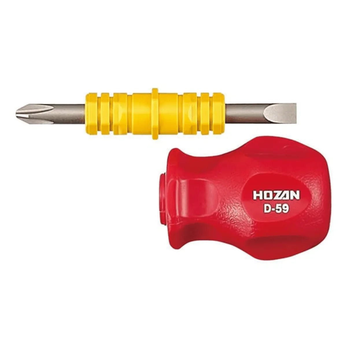 Hozan D - 59 Reversible Stubby Screwdriver (Red/Yellow) | Cycling Gears Hub - Cycling Gears Hub