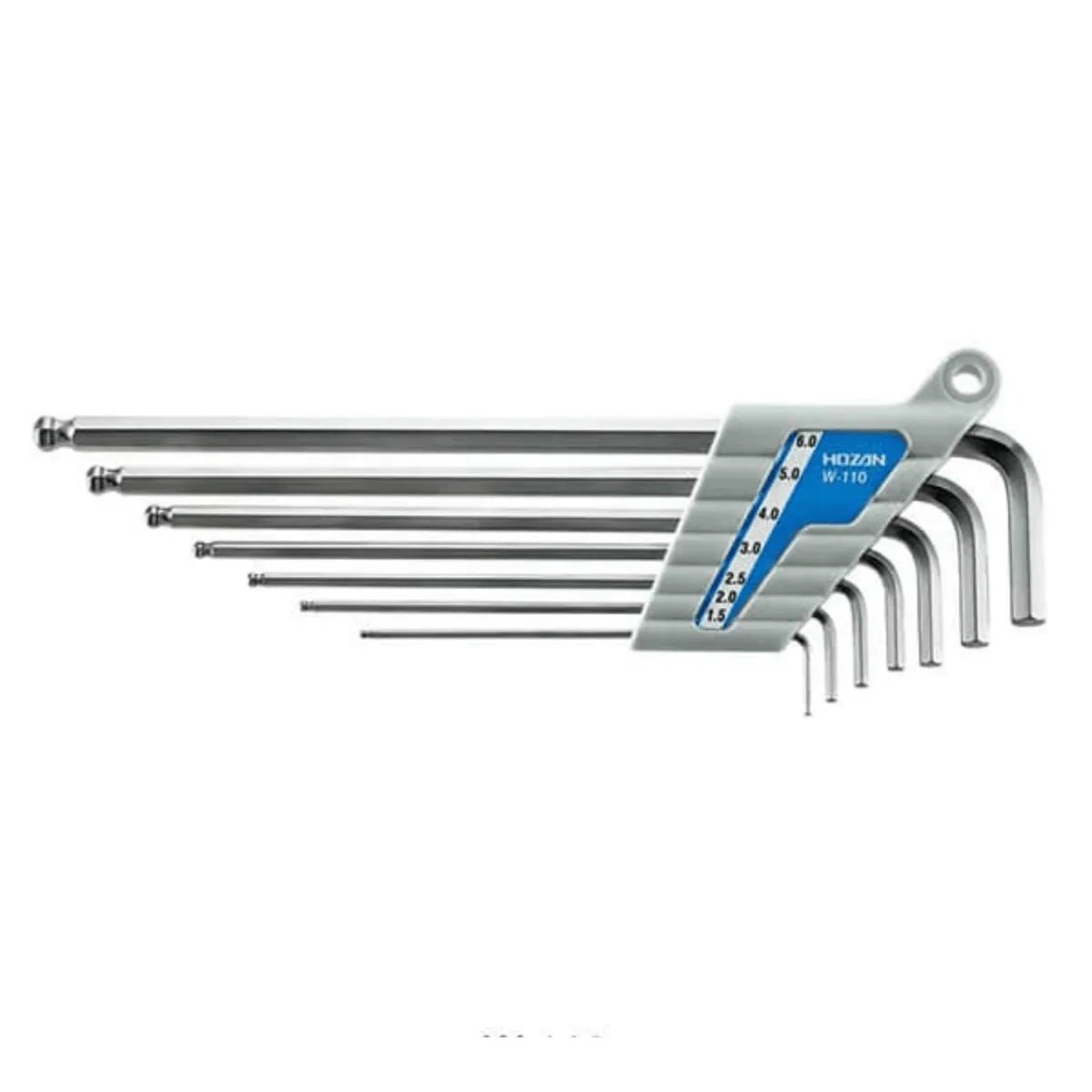 Hozan W - 110 Ballpoint L Wrench Set (Silver) | Cycling Gears Hub - Cycling Gears Hub