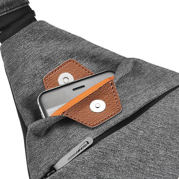 Ibera Slimline Sling bag (Black) | Cycling Gears Hub