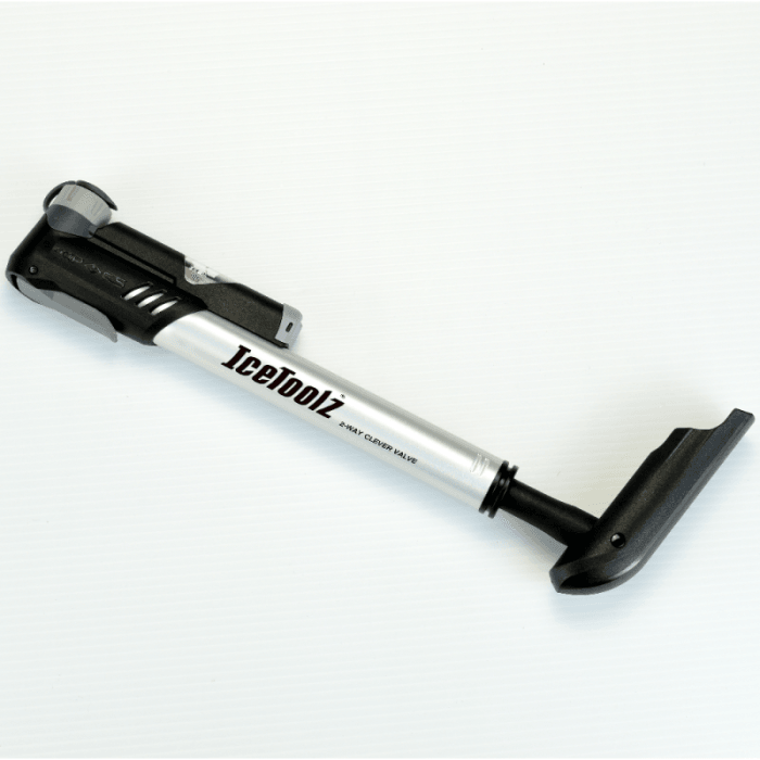 IceToolz VeloAgile High Pressure Mini Hand Pump (Silver/Grey) | Cycling Gears Hub - Cycling Gears Hub