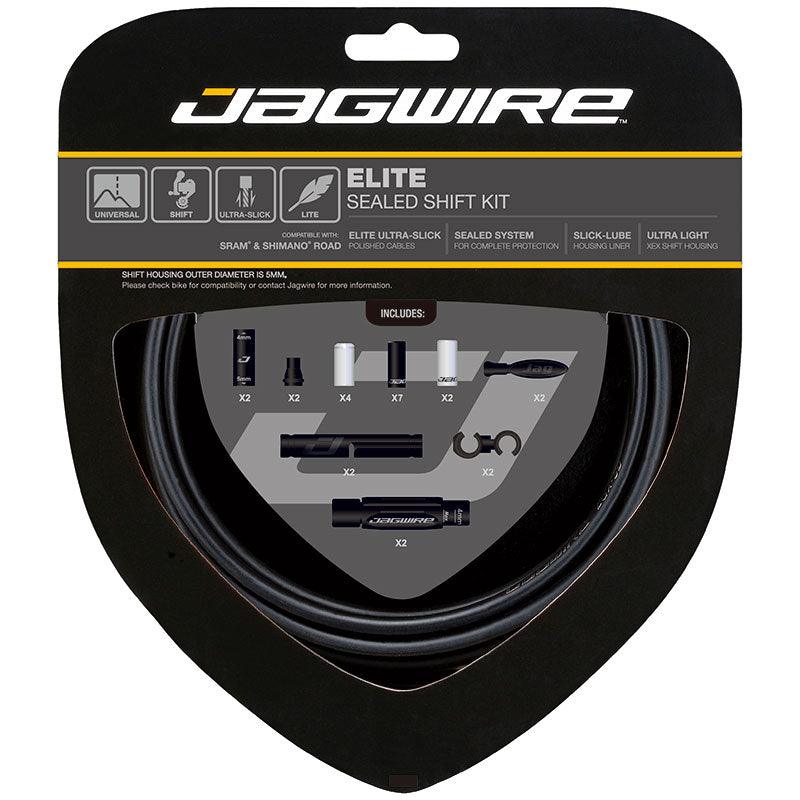 Jagwire 2X Elite Sealed Shift DIY Derailleur Cable Kit (Black) | Cycling Gears Hub - Cycling Gears Hub