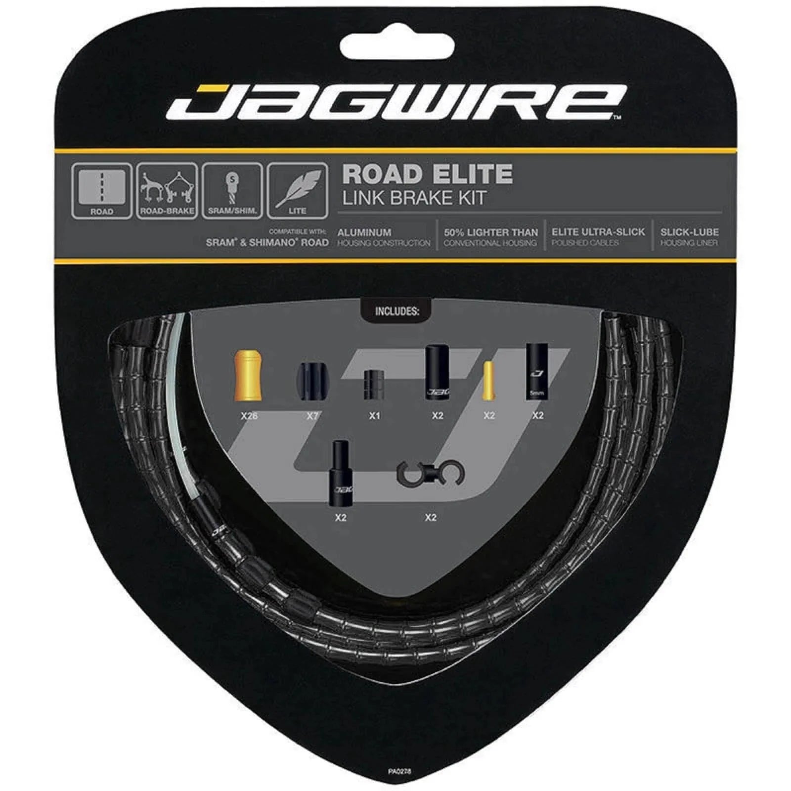 Jagwire Road Elite Link Brake Kit (Black) | Cycling Gears Hub - Cycling Gears Hub