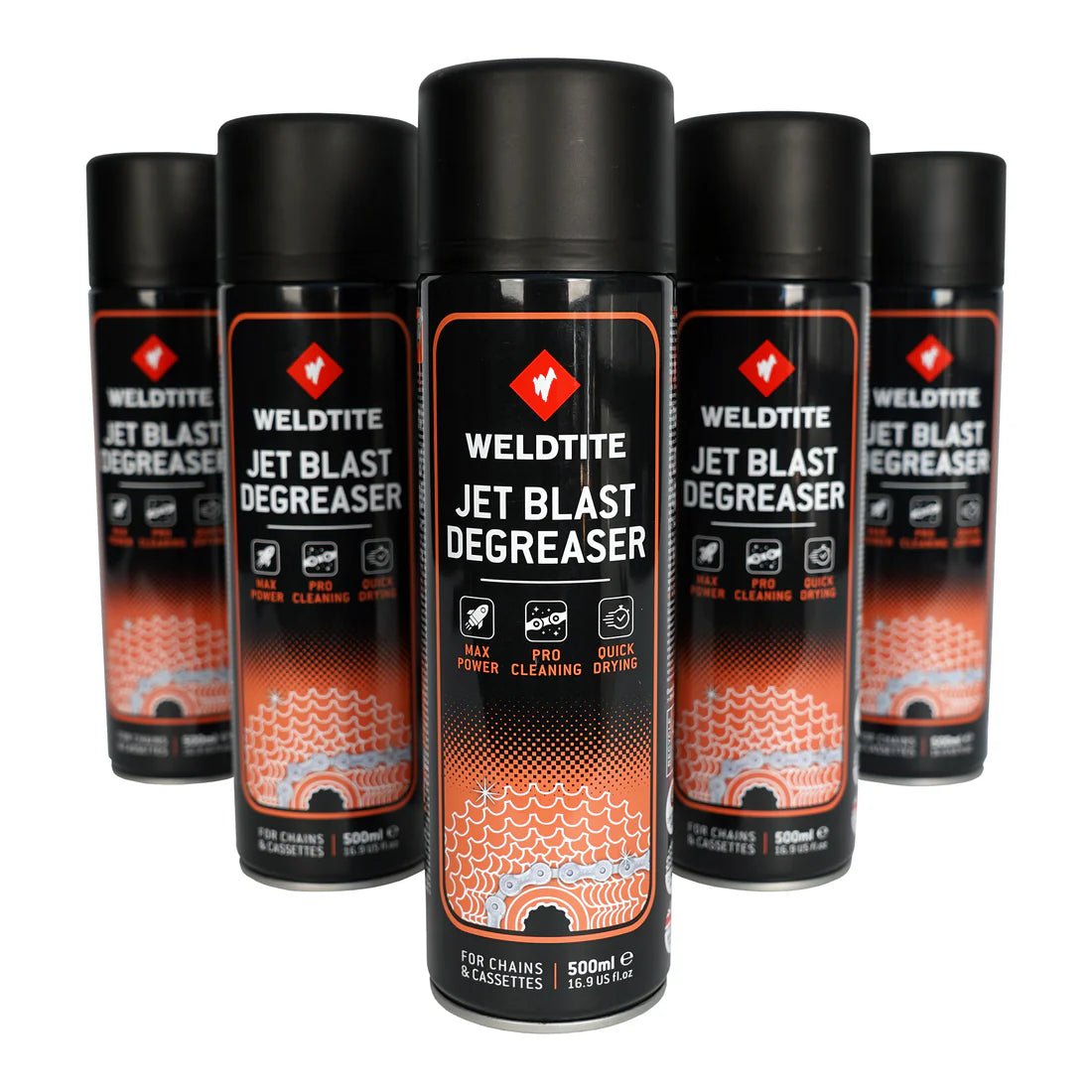 Jet Blast Bike Degreaser 500ml – Ultra - Powerful Drivetrain & Disc Rotor Cleaner - Cycling Gears Hub